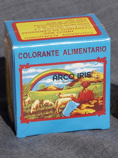 Caja 25 sobres colorante alimentario marca  \"Arco Iris\"